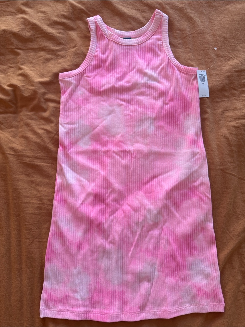 Old Navy Pink Tie-Dye Ribbed Tank Dress